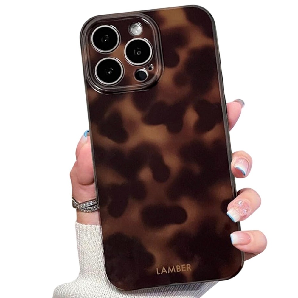 LAMBER iPhone 16 Pro Case Tortoise Shell Amber Brown Aesthetic X007-A16P NEW
